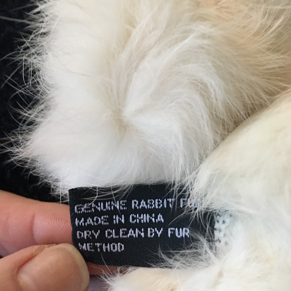 KEYRING CHARM Real Rabbit FUR Great EASTER 🎁 Gift - Picture 2 of 5